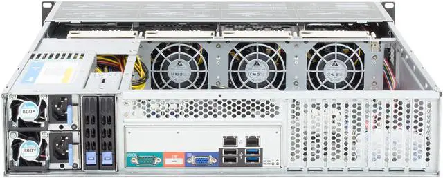 Alt view image 2 of 7 - 2U hot swappable 8-bay storage server directly connected 6GB/SATA backplane for E-ATX motherboard empty chassis