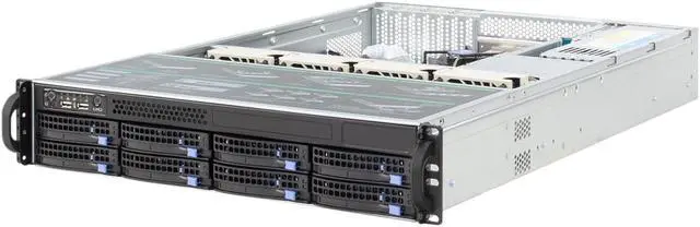 Alt view image 2 of 7 - 2U hot swappable storage server 6GB/SAS backplane for E-ATX mainboard 8-bay empty chassis