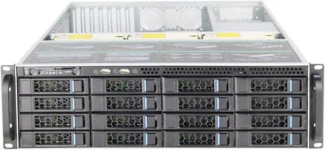 Alt view image 6 of 7 - 3U hot swappable 16 hard disk 6GB/SAS backplane storage server empty chassis