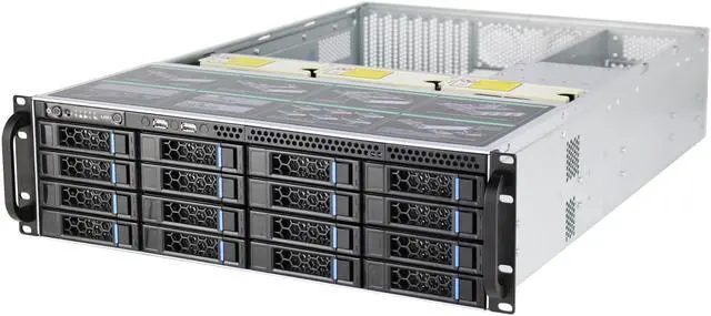 Alt view image 7 of 7 - 3U hot swappable 16 hard disk 6GB/SAS backplane storage server empty chassis