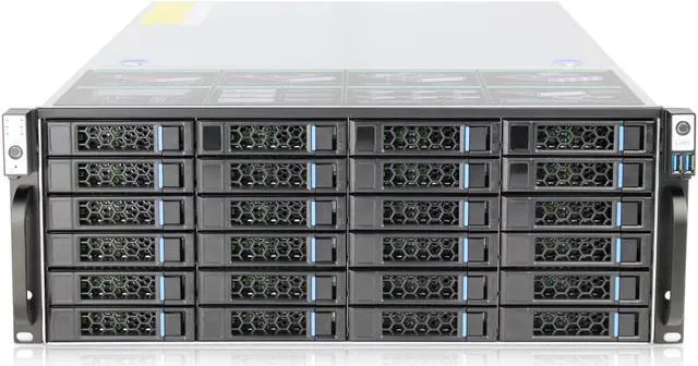 Alt view image 3 of 7 - S465-24 12GB/Expander expansion backplane Distributed storage server 24 drawer 4U hot plug chassis Air cooled empty chassis
