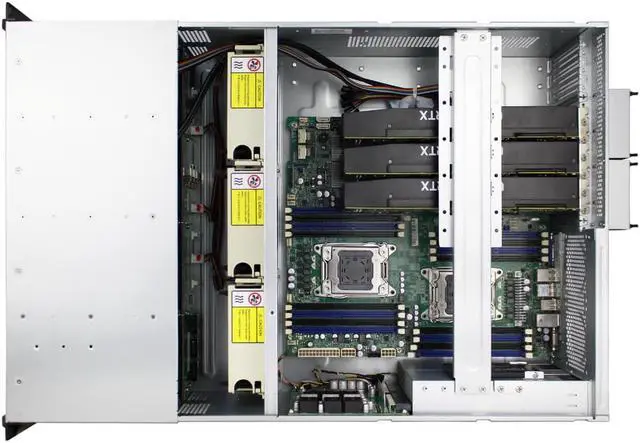 Alt view image 4 of 7 - 12 drawer chassis 4U hot swappable storage server 12GB/SAS backplane suitable for multi graphics card Ultramicro 386 * 330 large motherboard E-ATX empty chassis