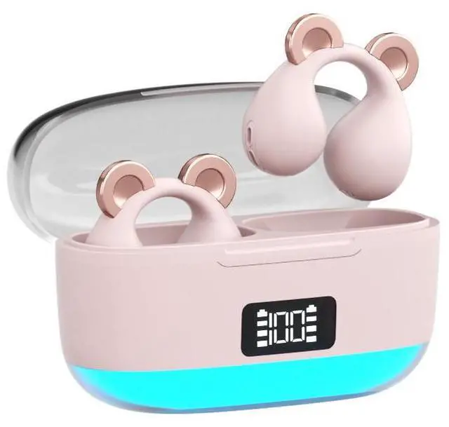 Main image of Anivia Clipon OpenEar Wireless Bluetooth 5.3 Earbuds Sport Headphones with LED Digital Charging Case Non-In-Ear
