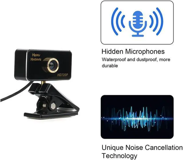 Alt view image 3 of 7 - Full HD USB Webcam 720P Manual Focus Webcam with Built-in Microphone for Skype Video Calling and Recording Camera TV Conference