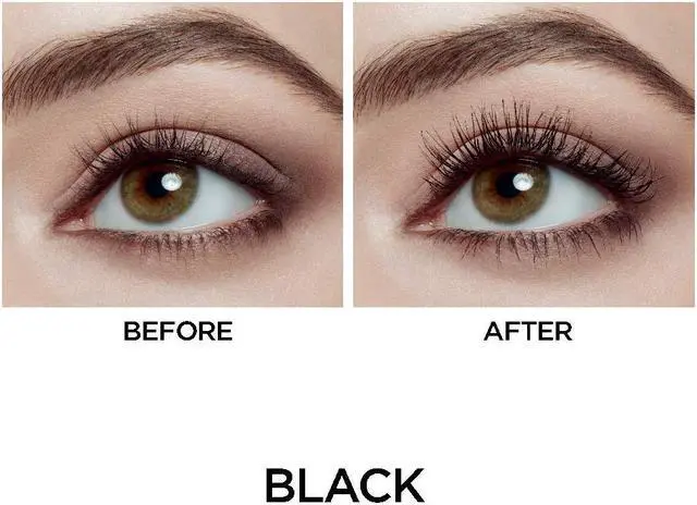 Alt view image 5 of 7 - Black Mascara Waterproof Lash Effect Mascara Luxuriously Longer, Thicker, Voluminous Eyelashes Hypoallergenic Eyelash Rubber Brush A206 Slender Eyelashes for Daily Makeup