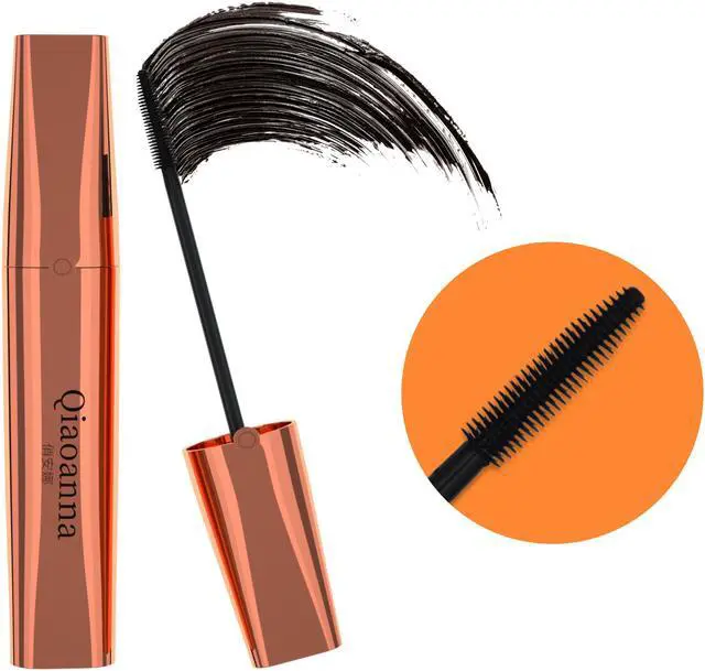 Main image of Black Mascara Waterproof Lash Effect Mascara Luxuriously Longer, Thicker, Voluminous Eyelashes Hypoallergenic Eyelash Rubber Brush A206 Slender Eyelashes for Daily Makeup