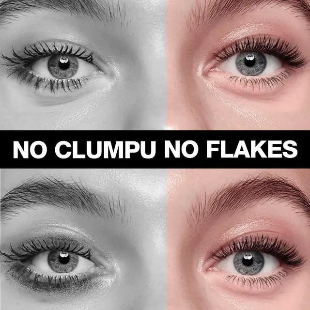 Alt view image 3 of 7 - Black Mascara Waterproof Lash Effect Mascara Luxuriously Longer, Thicker, Voluminous Eyelashes Hypoallergenic Eyelash Rubber Brush A206 Slender Eyelashes for Daily Makeup