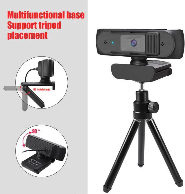 Alt view image 5 of 7 - 1080P Webcam With Privacy Shuttter Full HD Video Autofocus Webcam Computer Camera with Dual Microphones USB Plug and Play for Conference Study Video Calling Gaming Laptop/Desktop/Mac/TV