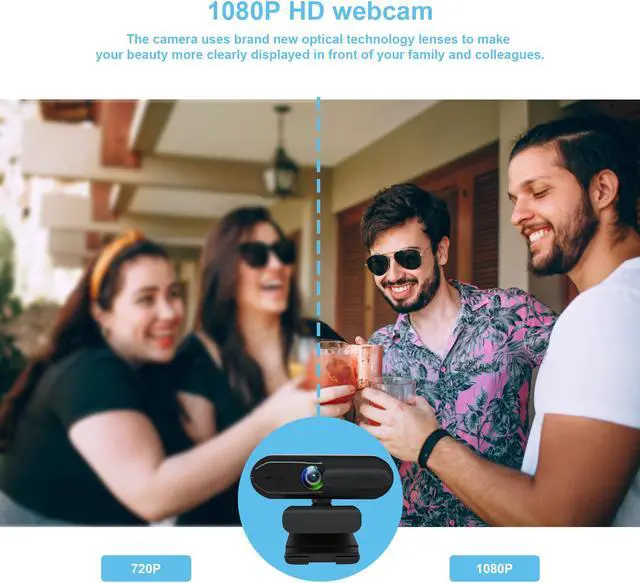Alt view image 4 of 6 - EACH Full HD Webcam 1080p USB Webcam Autofocus Camera HDR Webcam Widescreen with Privacy Cover Video Calling and Recording for Laptop PC Skype Stream Gaming