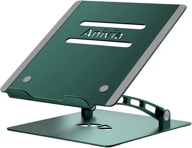 Main image of Adjustable Laptop Stand Metal Holder Portable Aluminum Computer Riser Ergonomic Laptops Elevate Stand for Desk Compatible with 10-17" Notebook Computer Green