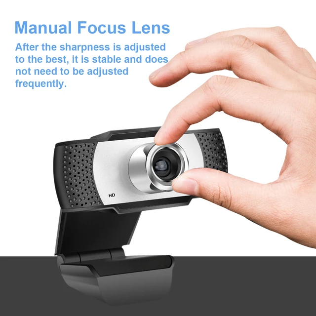Alt view image 2 of 7 - 1080P HD Webcam with NoiseCancelling Microphone, Manual Focus USB Web Camera for Laptop Desktop Video Calling Streaming1