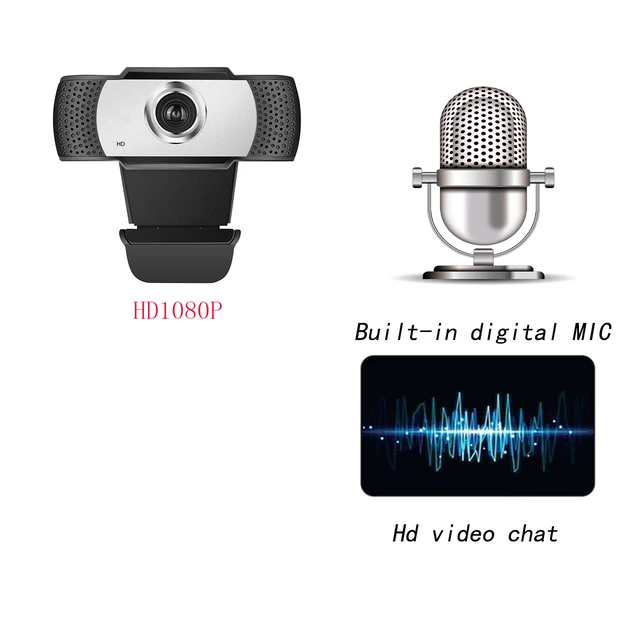 Alt view image 5 of 7 - 1080P HD Webcam with NoiseCancelling Microphone, Manual Focus USB Web Camera for Laptop Desktop Video Calling Streaming1
