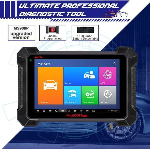 Alt view image 2 of 7 - Autel MK908P OBD2 Scanner Car Diagnostic Scan Tool with J2534 for ECU Programming, Coding + MaxiScope MP408 + TPMS Reset Tool TS401 + MaxiVideo MV105