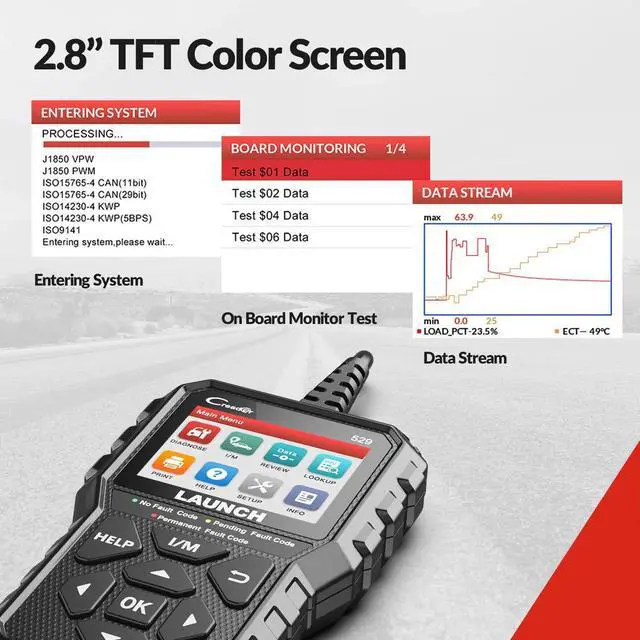 Alt view image 4 of 7 - LAUNCH CR529 OBD2 Scanner Code Reader Automotive Diagnostic Scan Tool (2022 Elite Ver. Upgraded of CR319)