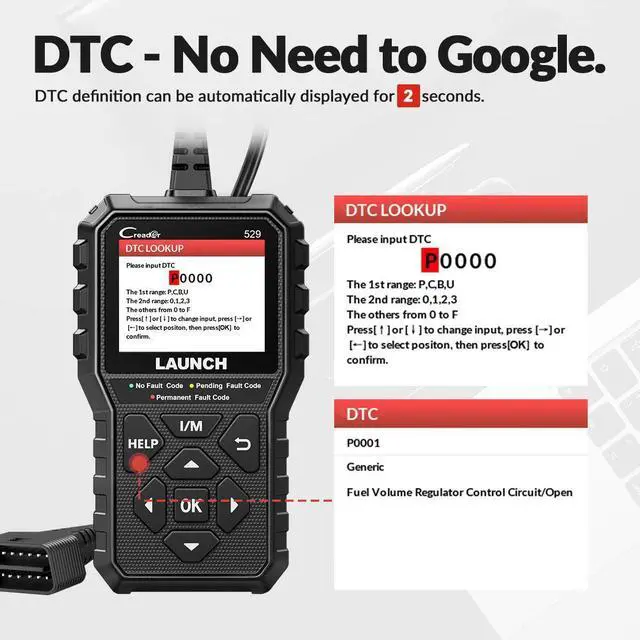 Alt view image 5 of 7 - LAUNCH CR529 OBD2 Scanner Code Reader Automotive Diagnostic Scan Tool (2022 Elite Ver. Upgraded of CR319)