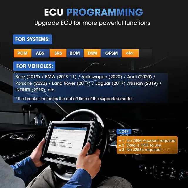 Alt view image 2 of 7 - Launch X431 PADIII ECU Programming Car Diagnostic Tool 50+ Reset ECU Coding All System Diagnostic Scanner