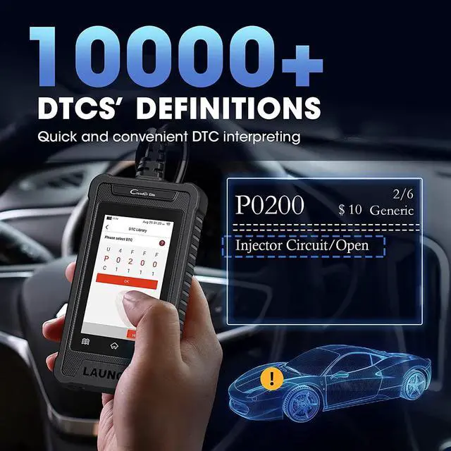 Alt view image 6 of 7 - LAUNCH OBD2 Scanner Creader Elite CRE300 ,Car Diagnostic Scan Tool Full OBD2 Functions