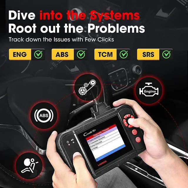 Alt view image 2 of 7 - LAUNCH X431 Creader VII+ (CRP123) OBD2 Scanner Car Diagnostic Code Reader Testing Engine/Transmission/ABS/Airbag System Update via PC