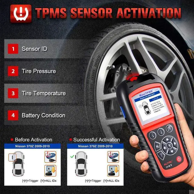 Alt view image 4 of 7 - Autel TS601 OBD2 Scanner TPMS Relearn Programming Tool with Sensor Activation, TPMS Check,  Upgrade of Autel TS508K /TS508 /TS501 /TS408 /TS401