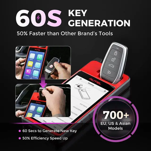 Alt view image 4 of 7 - Autel MAxiIM KM100 Key Fob bilizer Tool, Key Creation Learning Chip Read, Write, Clone, 2 Blank IKEYs, New of IM508, IM608Pro