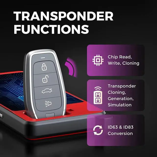 Alt view image 6 of 7 - Autel MAxiIM KM100 Key Fob bilizer Tool, Key Creation Learning Chip Read, Write, Clone, 2 Blank IKEYs, New of IM508, IM608Pro