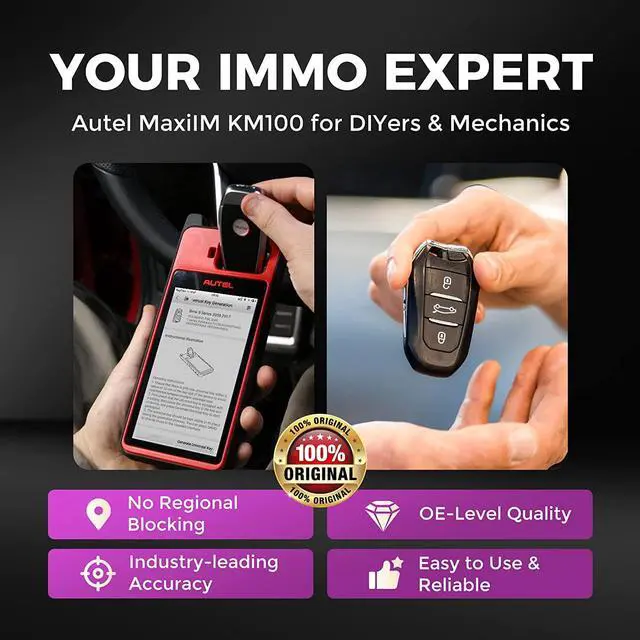 Alt view image 7 of 7 - Autel MAxiIM KM100 Key Fob bilizer Tool, Key Creation Learning Chip Read, Write, Clone, 2 Blank IKEYs, New of IM508, IM608Pro