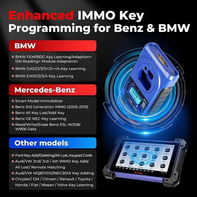 Alt view image 3 of 7 - Autel MaxiIM IM608 II Pro IMMO Key Fob Programming Car Diagnostic Scan Tool with XP400 PRO, Advanced ECU Coding & Bidirectional, 40+ Services Upgrade of IM608PRO
