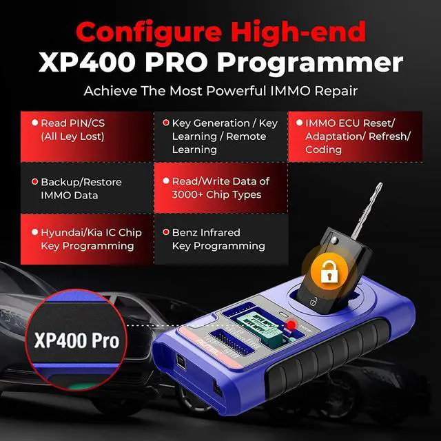 Alt view image 4 of 7 - Autel MaxiIM IM608 II Pro IMMO Key Fob Programming Car Diagnostic Scan Tool with XP400 PRO, Advanced ECU Coding & Bidirectional, 40+ Services Upgrade of IM608PRO