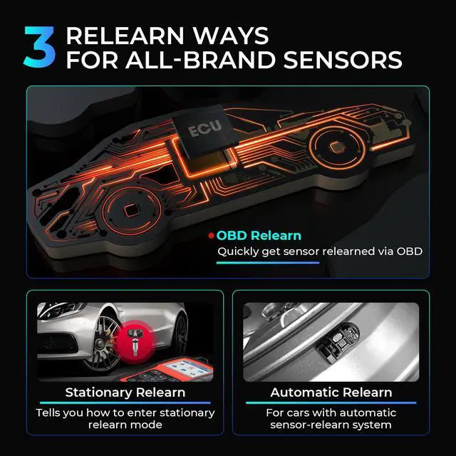 Alt view image 4 of 7 - Autel MaxiTPMS TS508WF TPMS Programming Tool Relearn/Activate All Sensors, TPMS Scan Tool Read/Clear DTCs, TPMS Reset Upgraded of TS508 TS408