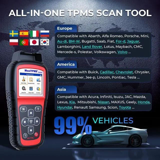 Alt view image 7 of 7 - Autel MaxiTPMS TS508WF TPMS Programming Tool Relearn/Activate All Sensors, TPMS Scan Tool Read/Clear DTCs, TPMS Reset Upgraded of TS508 TS408