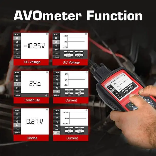 Alt view image 3 of 7 - Autel AutoLink AL539 OBD2 Scanner Car Diagnostic Code Reader with Automotive Multimeter & Turns Off Engine Light (MIL)