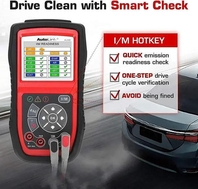 Alt view image 7 of 7 - Autel AutoLink AL539 OBD2 Scanner Car Diagnostic Code Reader with Automotive Multimeter & Turns Off Engine Light (MIL)
