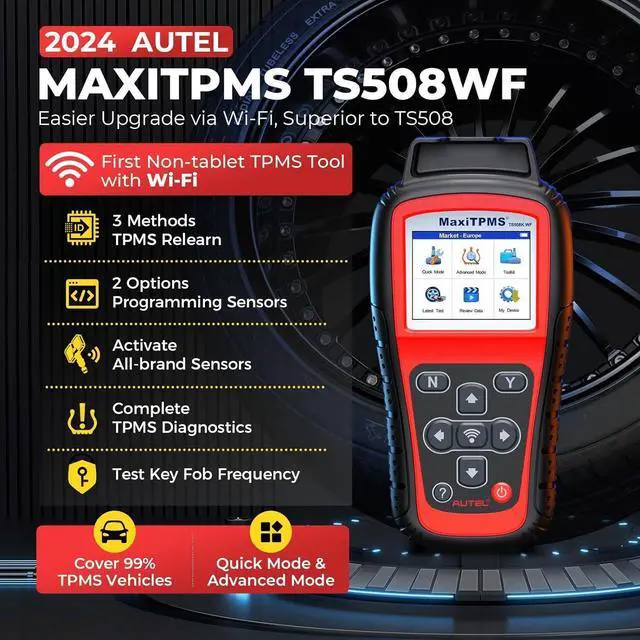 Alt view image 2 of 7 - Autel MaxiTPMS TS508 TPMS Relearn Tool TPMS Programming Tool for MX-Sensors (315/433 MHz) Relearn/Activate All Sensors