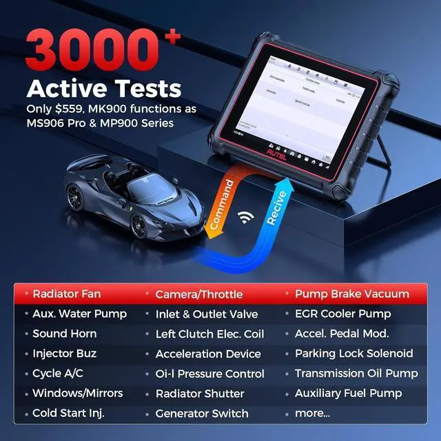Alt view image 4 of 7 - Autel MaxiPRO MP808S Car Diagnostic Scan Tool  Advanced ECU Coding, Active Test, 30+ Service, Bidirectional All System Diagnostics, Work with MV105/MV108 Upgrade of MS906 MP808 DS808