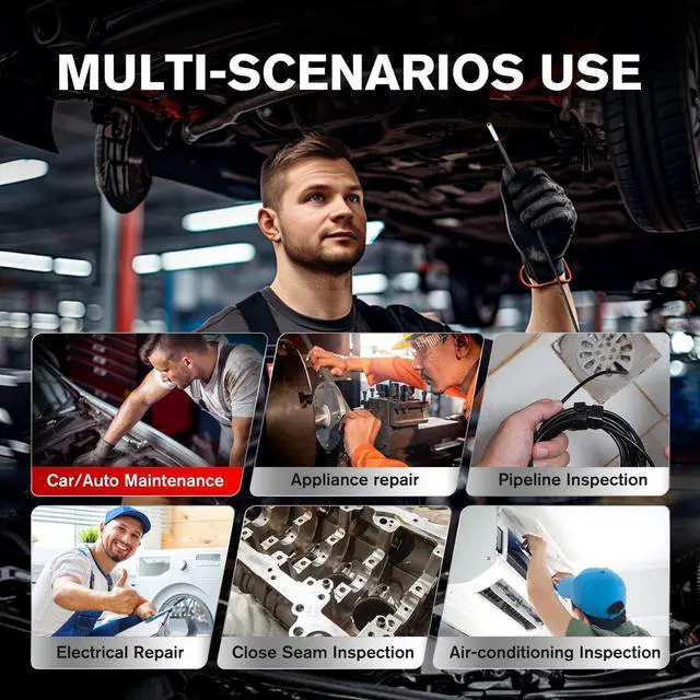 Alt view image 5 of 7 - Autel MaxiVideo MV105S Digital Inspection Camera, 2024 Same as MV108S, 1280x720, 5.5mm Ultra-Slim USB Industrial Endoscope, IP67 Borescope Snake Camera, Work w/Autel Scanner & PC, Up of MV105/ MV108