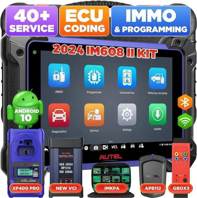 Main image of Autel MaxiIM IM608 PRO II Key Pr0gramming Tool, Android 10 New Ver. of IM608 PRO, Same as IM608 II/IM608S II, [Valued $1316] Key Pr0grammer Kit, AutoScan 2.0, Advanced ECU C0ding, 40+ Services