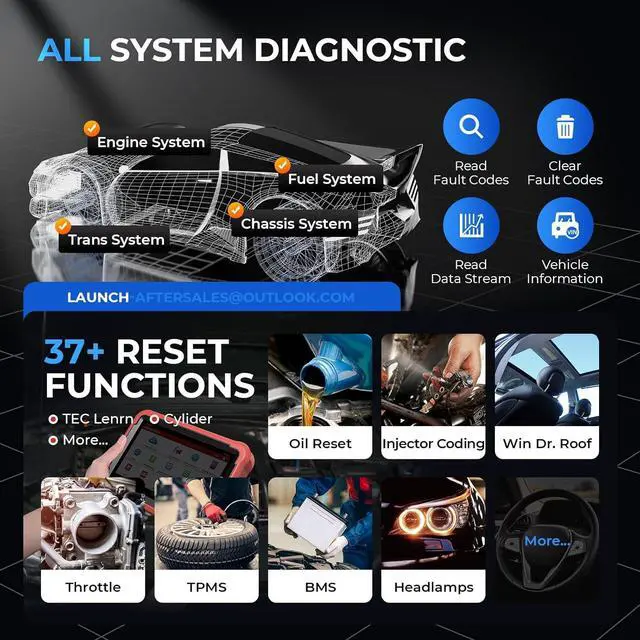 Alt view image 3 of 7 - LAUNCH X431 PROS V+ Elite Car Diagnostic Scan TOOL Bidirectional Scan ECU Online Calibration & Matching, OEM Service Tool Full Diagnostic, AutoAuth FCA SGW Tool 2 Years Free Update
