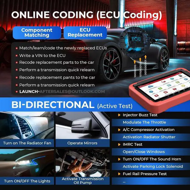 Alt view image 4 of 7 - LAUNCH X431 PROS V+ Elite Car Diagnostic Scan TOOL Bidirectional Scan ECU Online Calibration & Matching, OEM Service Tool Full Diagnostic, AutoAuth FCA SGW Tool 2 Years Free Update