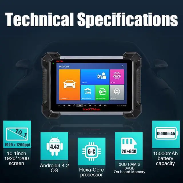 Alt view image 3 of 7 - Autel MK908P OBD2 Scanner Car Diagnostic Scan Tool with J2534 for ECU Programming, Coding + MaxiScope MP408 + TPMS Reset Tool TS401 + MaxiVideo MV105