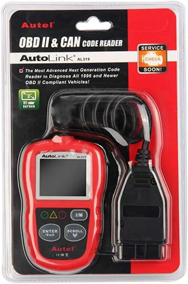 Alt view image 7 of 7 - Autel AutoLink AL319 OBD2 Scanner Car Diagnostic Code Reader Automotive Engine Fault CAN Scan Tool