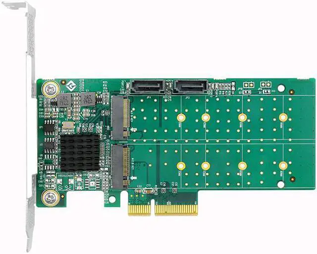 Main image of Linkreal 6Gb/s PCIe x4 to 2-Port M.2 & 2-Port SATA RAID Card