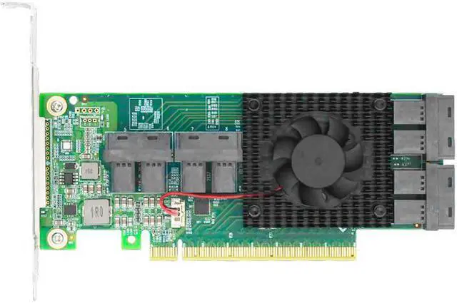 Main image of Linkreal PCI Express x16 to 8 U.2 SFF-8643 NVMe SSD Adapter Card