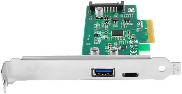 Alt view image 4 of 5 - Linkreal PCIe to USB3.1 Type C + Type A Expansion Card Superspeed 10Gb/s for PC desktops