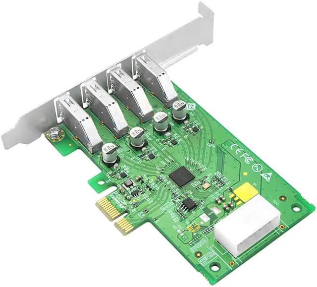 Alt view image 5 of 5 - Linkreal 4 Ports USB 3.0 Expansion Card 5Gb/s PCI Express to USB 3.0 Converter Adapter Card for Desktop by PCIe x1 x4 x8 x16 slot