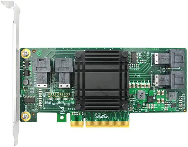 Main image of Linkreal 4 Port PCI Express x8 to U.2 NVMe SSD Adapter Riser Card with SFF-8643 Mini-SAS HD 36 Pin Connector and Chipset PLX8725 Support 2.5" U.2 NVMe SSD