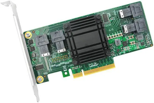 Alt view image 5 of 5 - Linkreal 4 Port PCI Express x8 to U.2 NVMe SSD Adapter Riser Card with SFF-8643 Mini-SAS HD 36 Pin Connector and Chipset PLX8725 Support 2.5" U.2 NVMe SSD