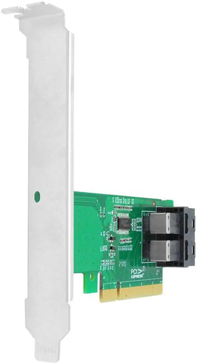 Alt view image 4 of 7 - Linkreal 2 Ports PCIe 3.0 x8 Host Adapter Card for U.2 (SFF-8639) PCIe-NVMe SSD