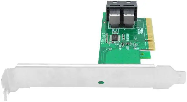 Alt view image 6 of 7 - Linkreal 2 Ports PCIe 3.0 x8 Host Adapter Card for U.2 (SFF-8639) PCIe-NVMe SSD