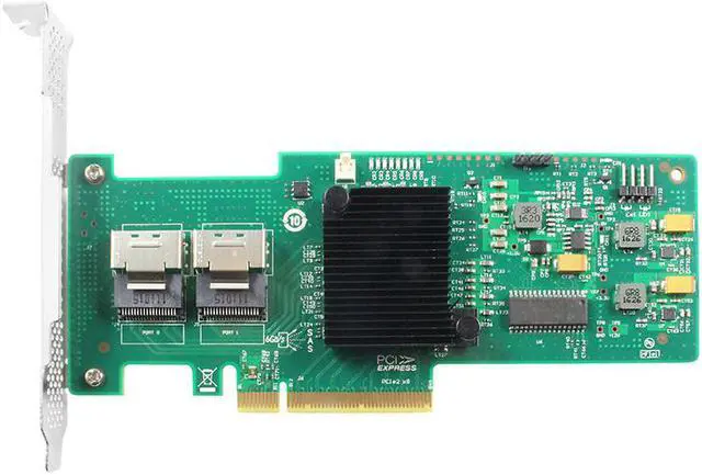 Alt view image 3 of 4 - 8-Port Internal PCI Express SAS/SATA HBA RAID Controller Card, 6Gb/s with SAS2008 Chip, Compatible For SAS 9211-8I
