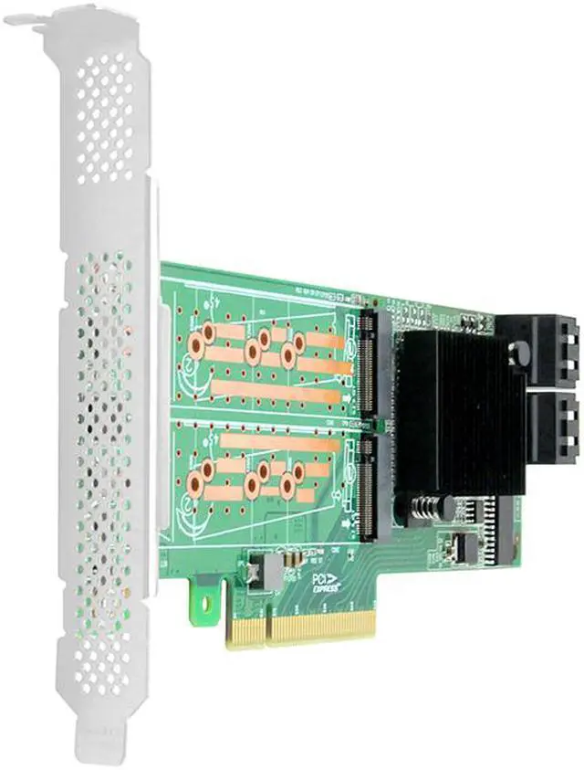 Alt view image 5 of 6 - Linkreal 8-Port PCIe 2.0 x8 to M.2 SATA 3.0 RAID Controller Adapter Card